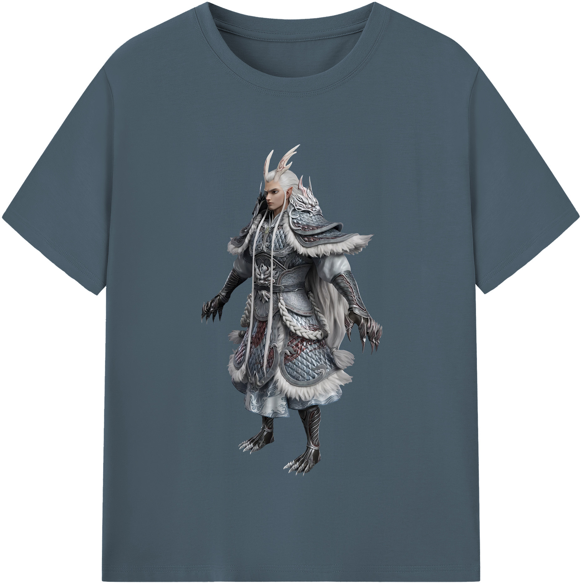 （画像用） Ne Zha 2 ナタ 魔童の大暴れ 綿100％半袖Tシャツ（フロントプリント）